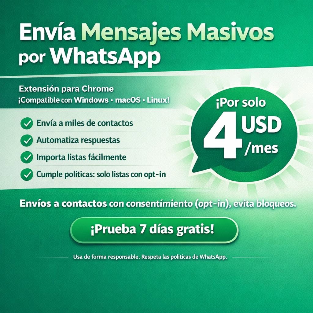 Mensajes masivos por WhatsApp para campañas comerciales responsables